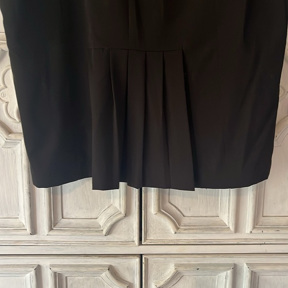 Worthington Stretch Black Knee Length Lined Pleated Back Women’s  Skirt Size 14 - Picture 4 of 11